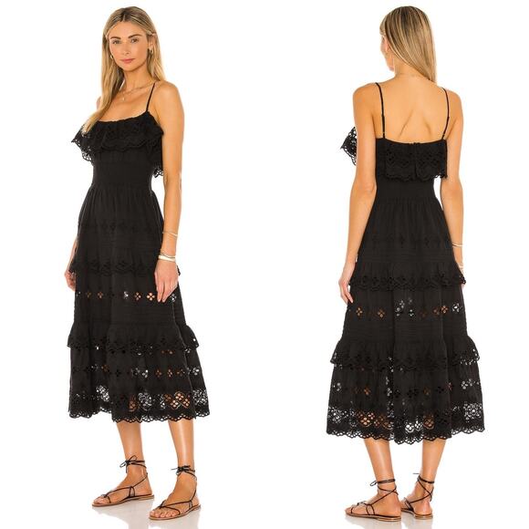 Lovers and Friends Dallas Midi Dress size S NWT black - Picture 1 of 12